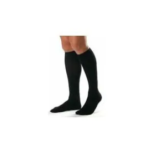 BSN Jobst Mens Knee High Ribbed Compression Socks Small, Closed Toe, Navy, Latex-free - 1 Pair