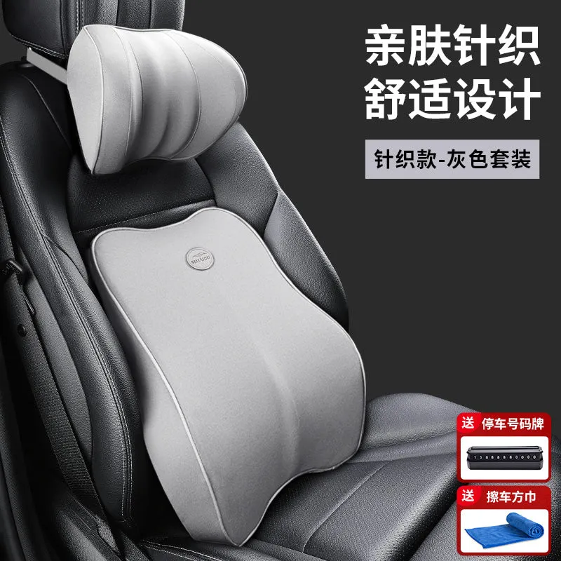 Car lumbar support cushion backrest seat pillow for driver 	 							        							High-density cotton core breathable fabric relieves fatigue