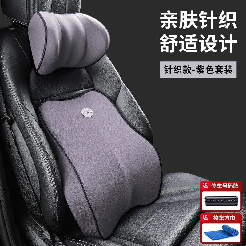 Car lumbar support cushion backrest seat pillow for driver 	 							        							High-density cotton core breathable fabric relieves fatigue