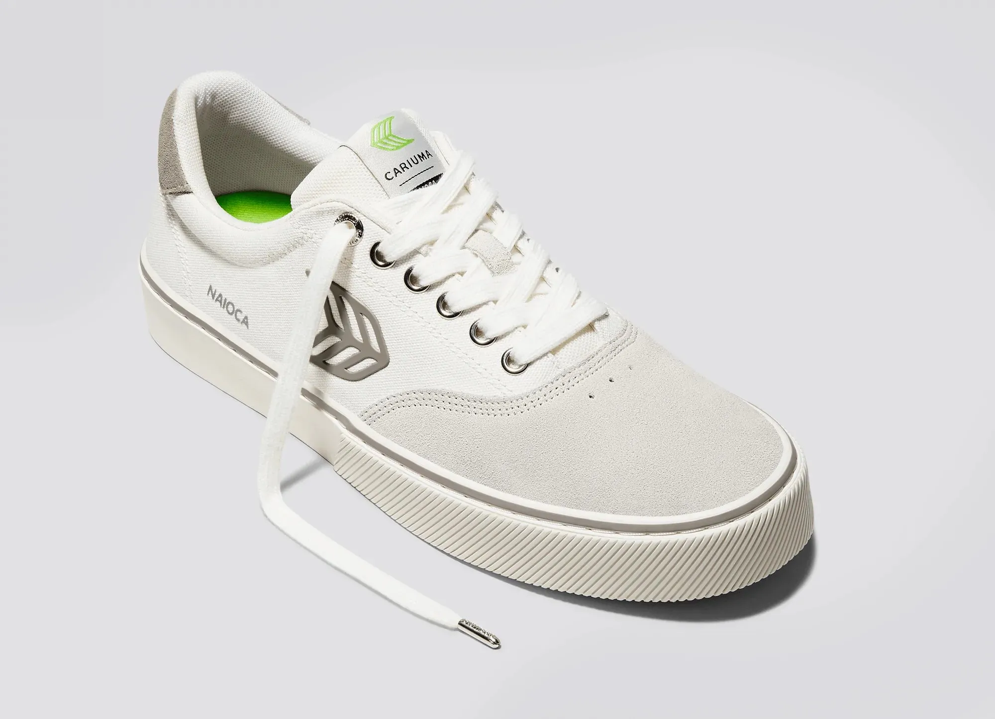 Cariuma NAIOCA Skate Vintage White Suede Off White