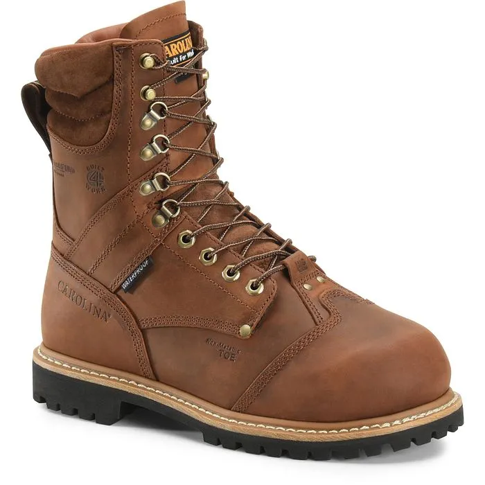 Carolina Men's Metpro Crazy Hardrock 8" Comp Toe WP Work Boot -Brown- CA7921