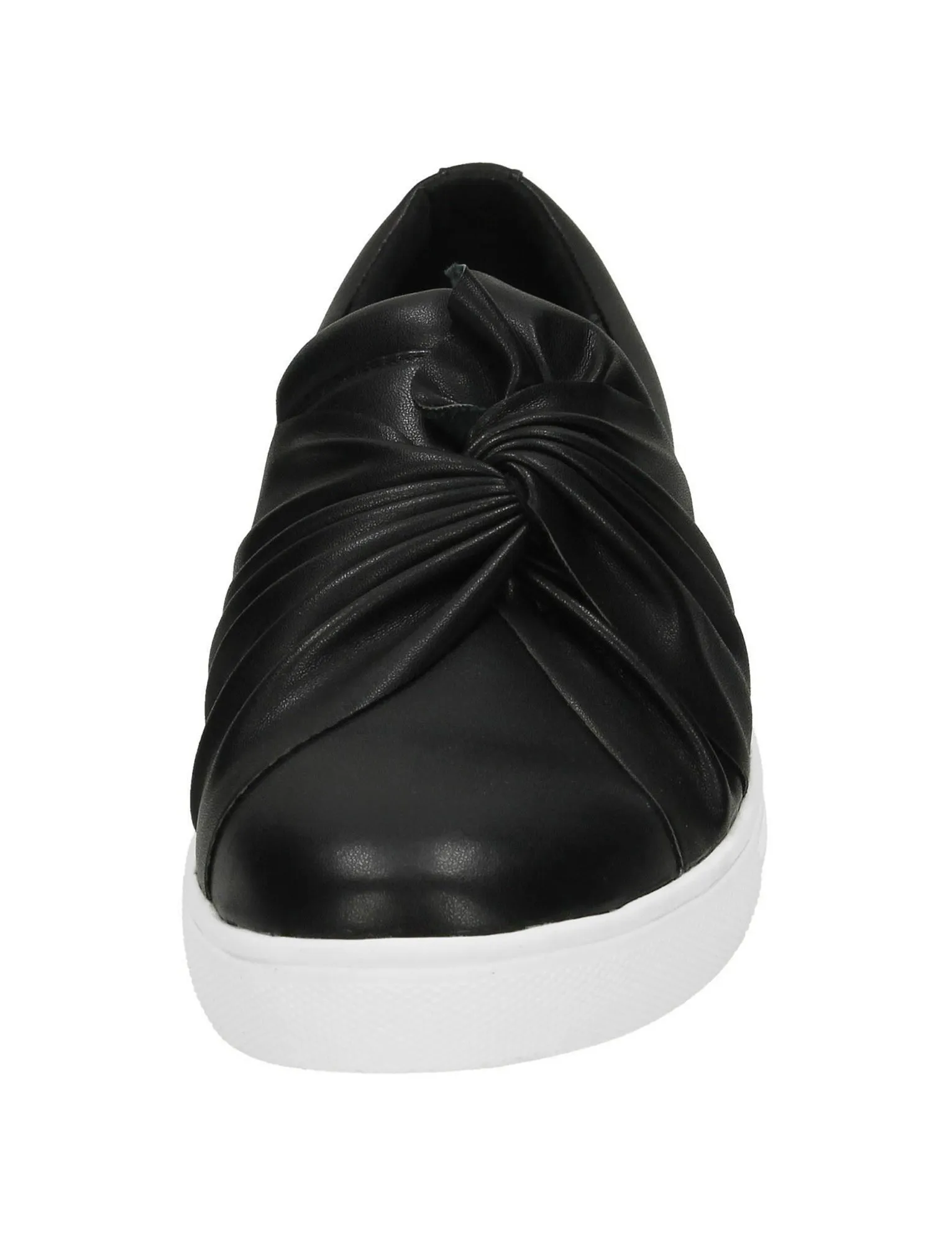 Casula Twist Vamp Slip On Plimsolls in Black