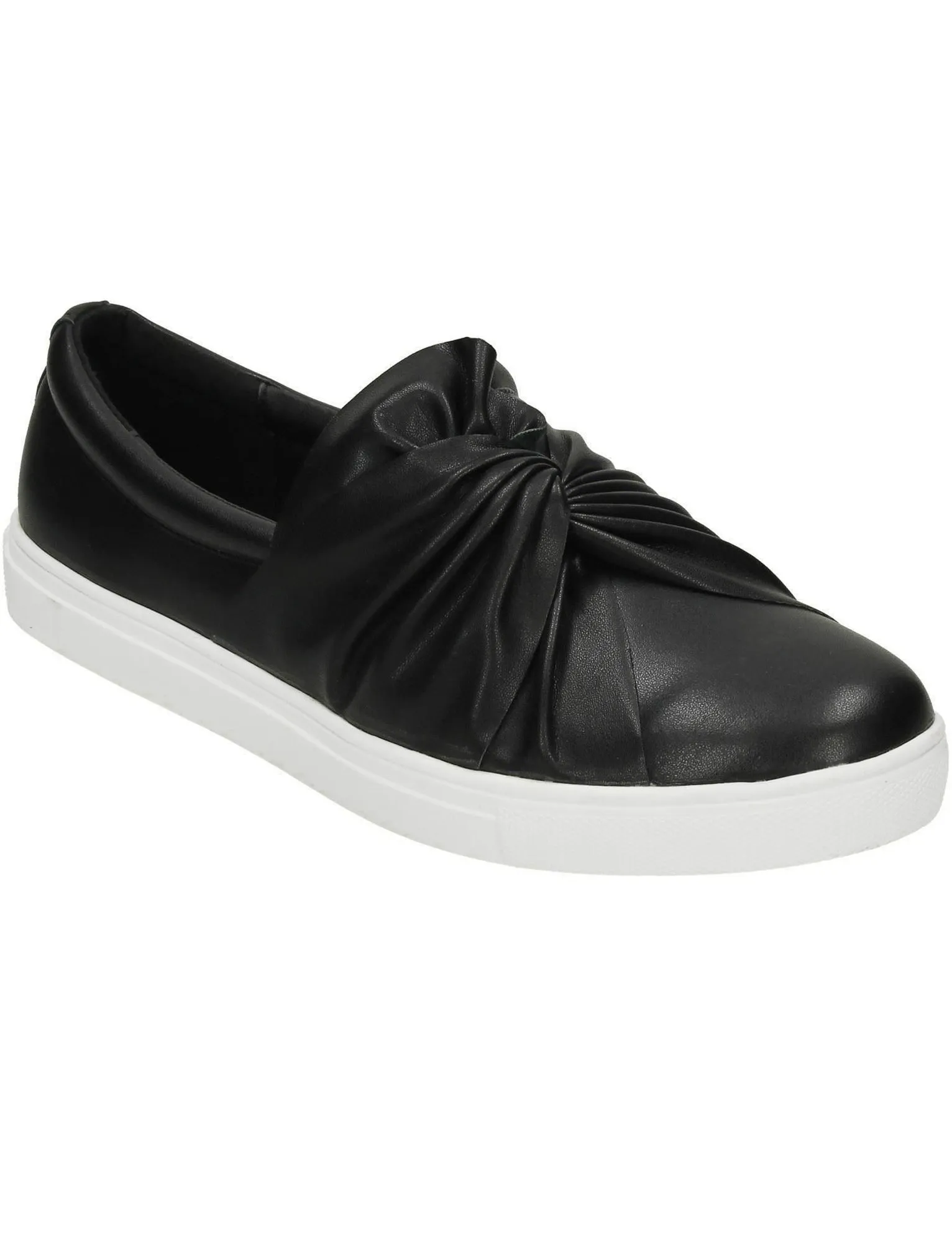 Casula Twist Vamp Slip On Plimsolls in Black