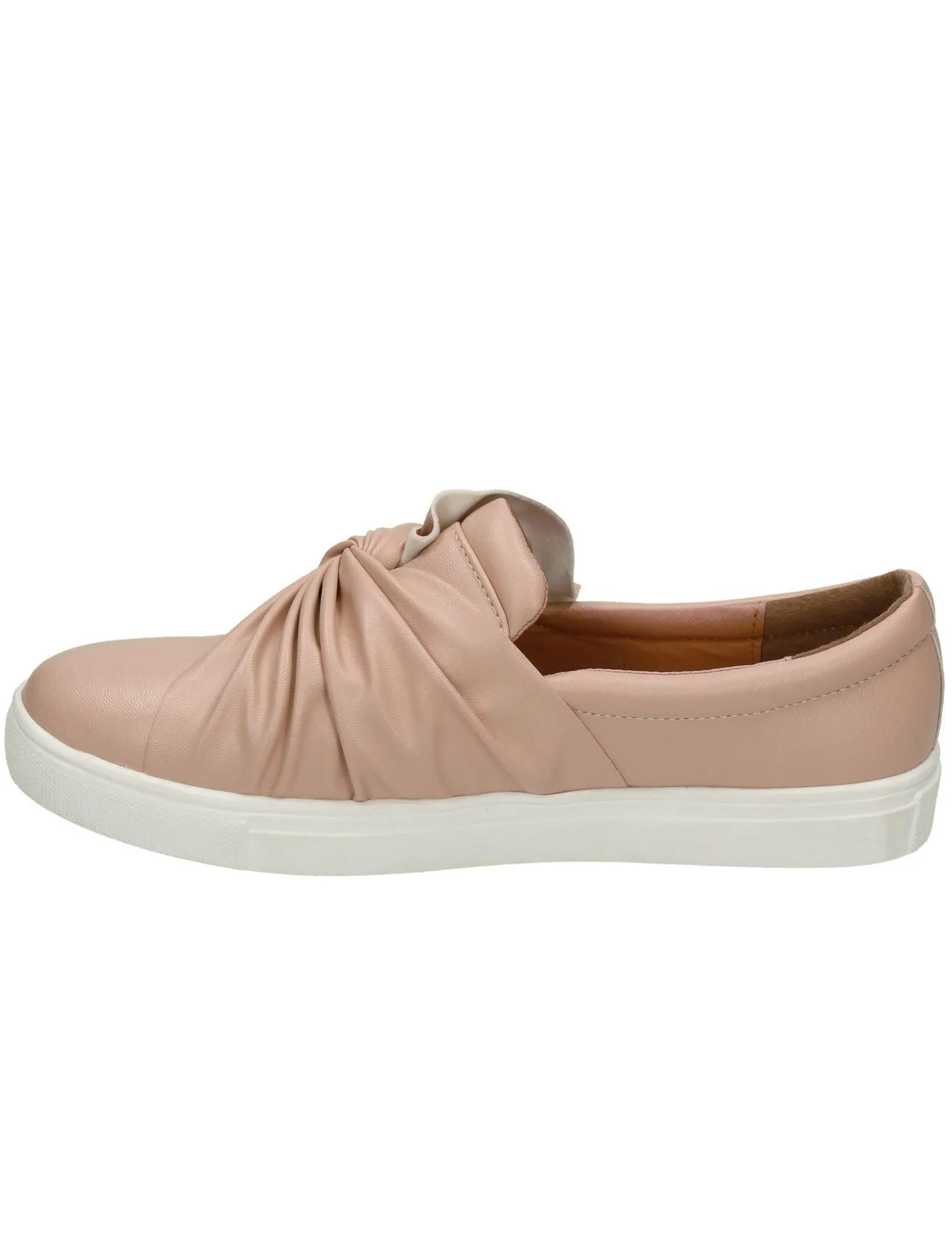 Casula Twist Vamp Slip On Plimsolls in Nude