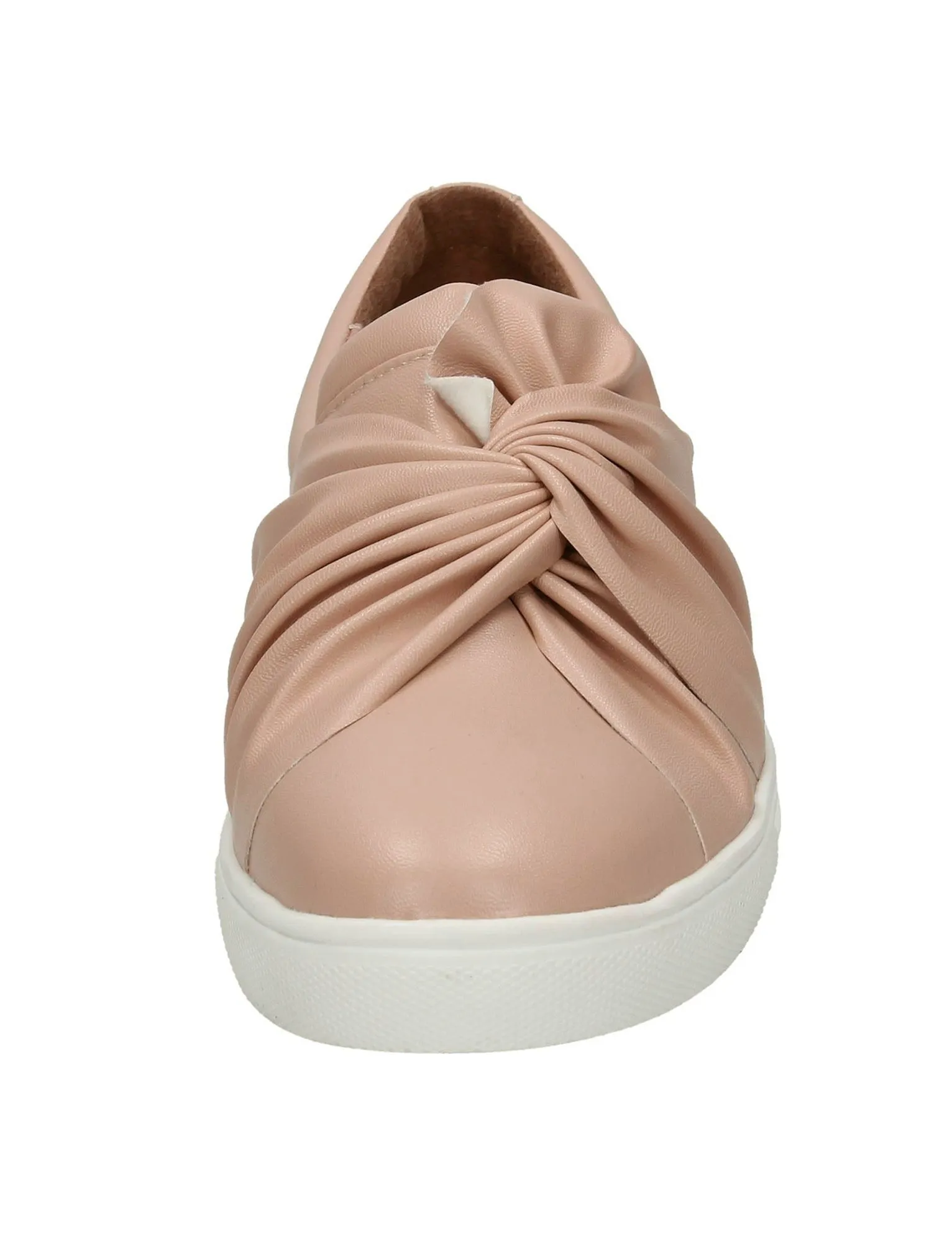 Casula Twist Vamp Slip On Plimsolls in Nude