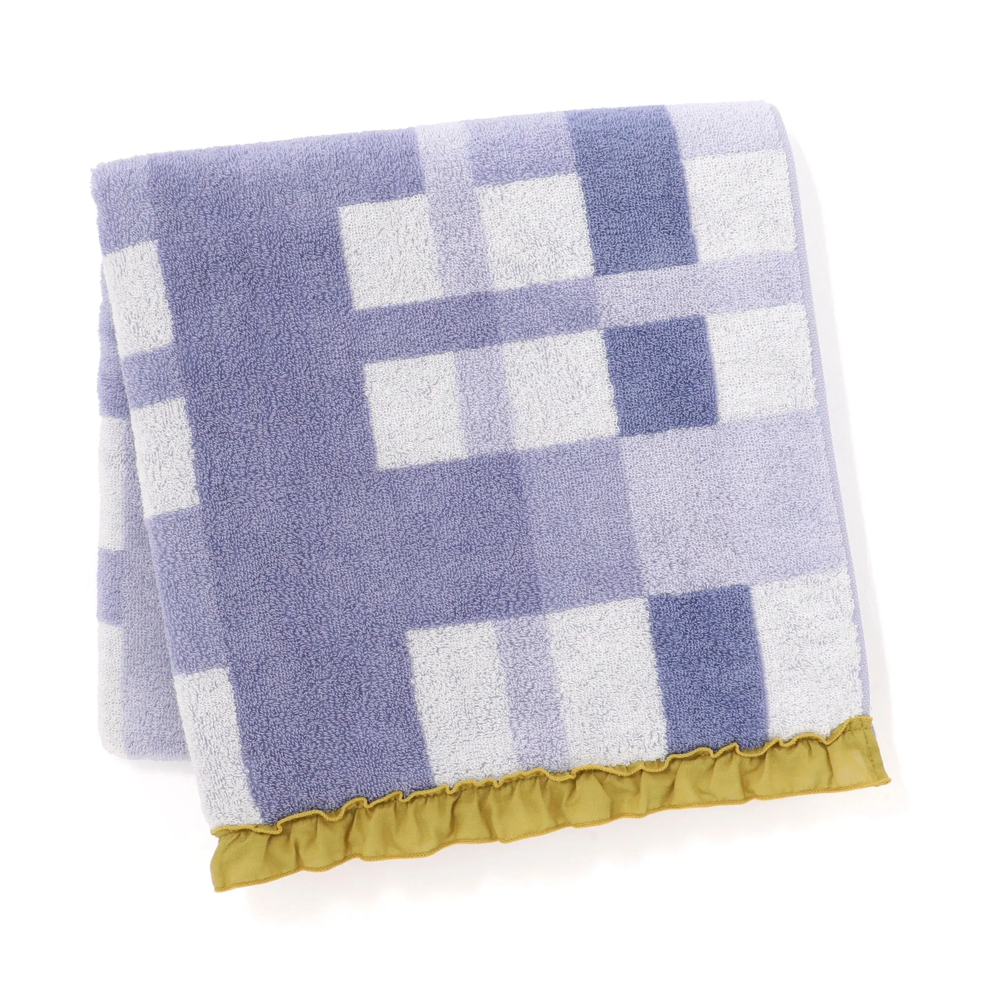 Check Bath Towel Purple