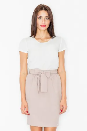 Chic Sash-Tie Belted Pencil Skirt by Figl