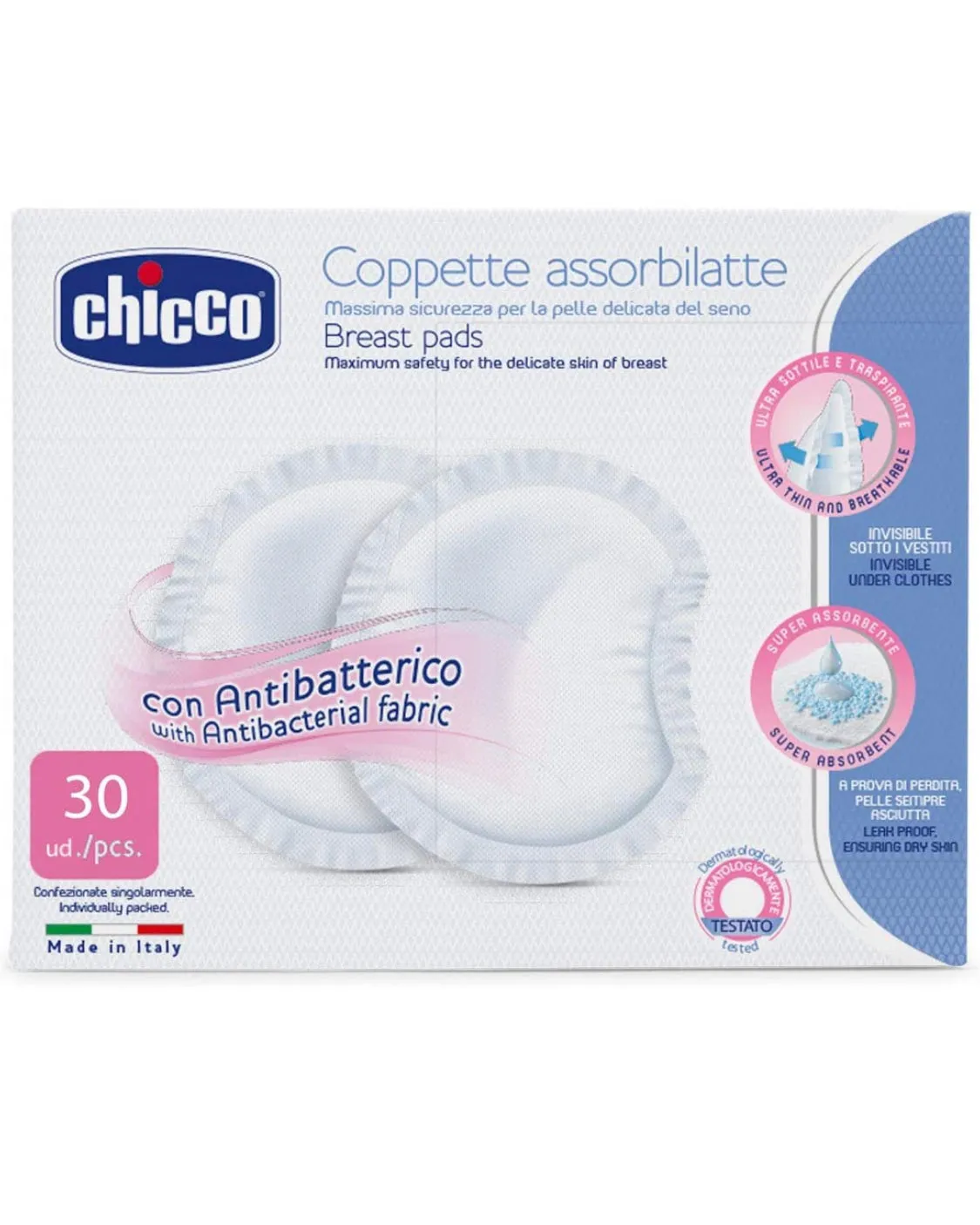 Chicco Natural Feeling Antibacterial Breast Protection Pads 30pcs