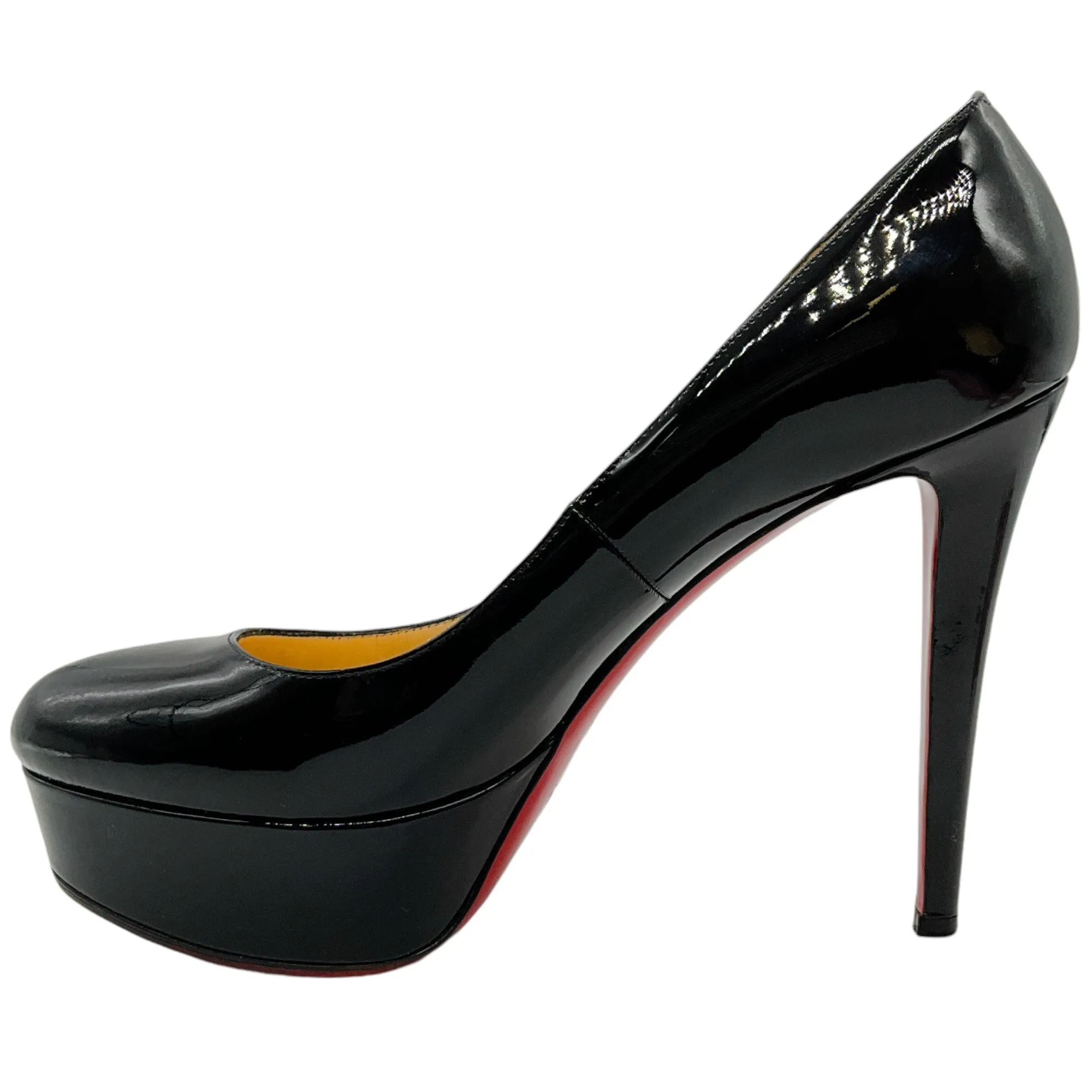 Christian Louboutin Black Patent Leather Platform Pumps