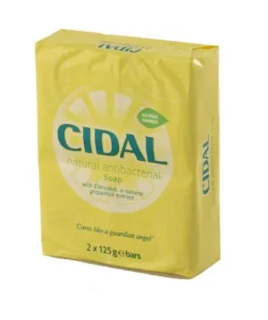 Cidal Natural Antibacterial Soap (2 x 125g)