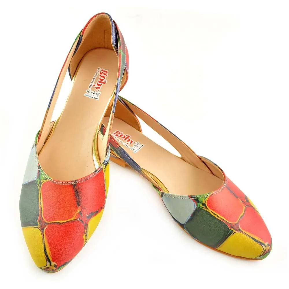 Colored Stones Ballerinas Shoes OMR7001