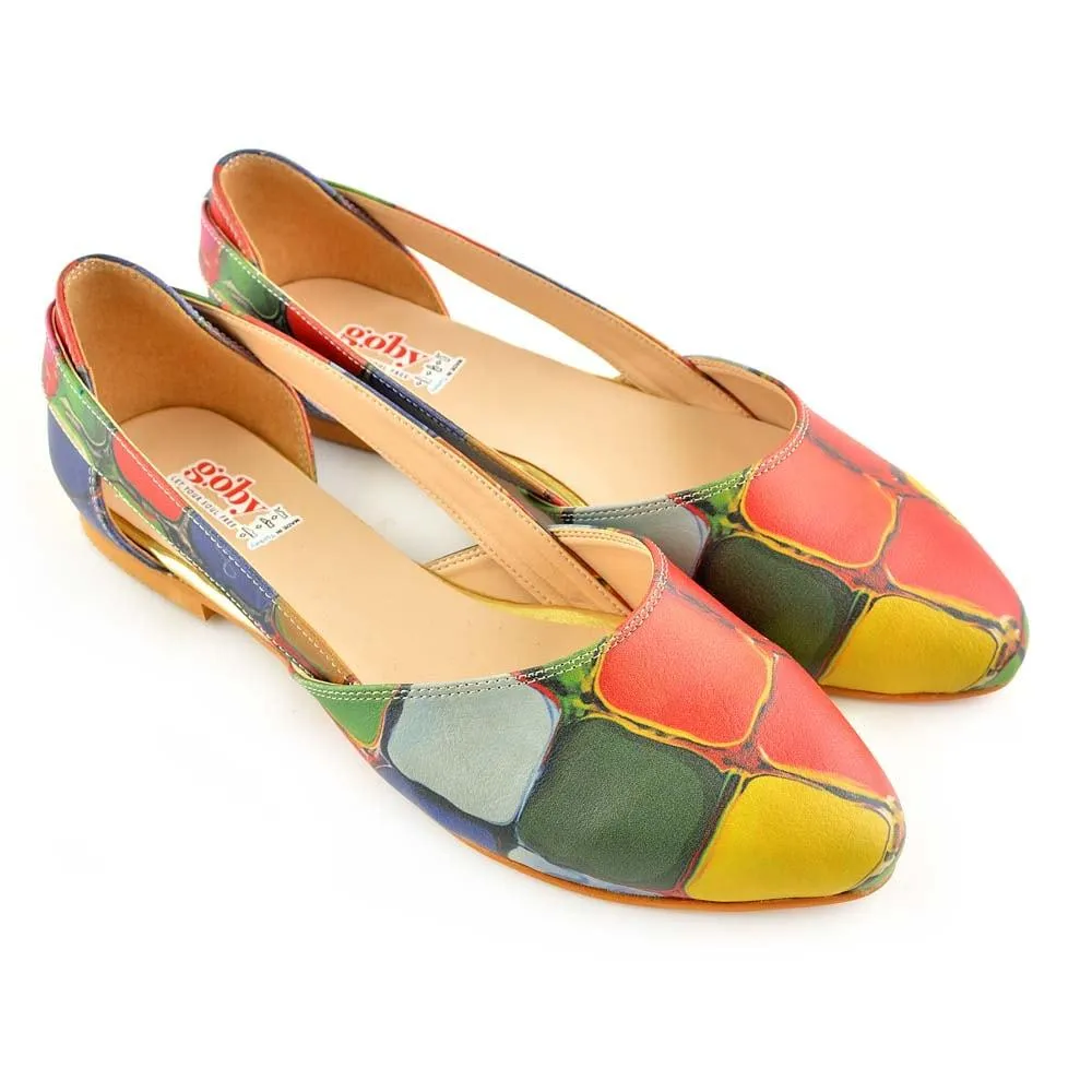 Colored Stones Ballerinas Shoes OMR7001