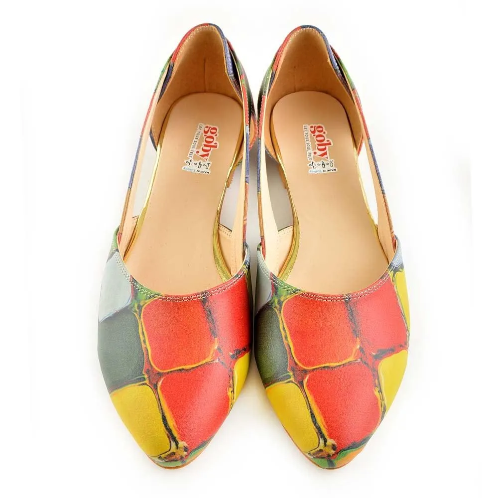 Colored Stones Ballerinas Shoes OMR7001