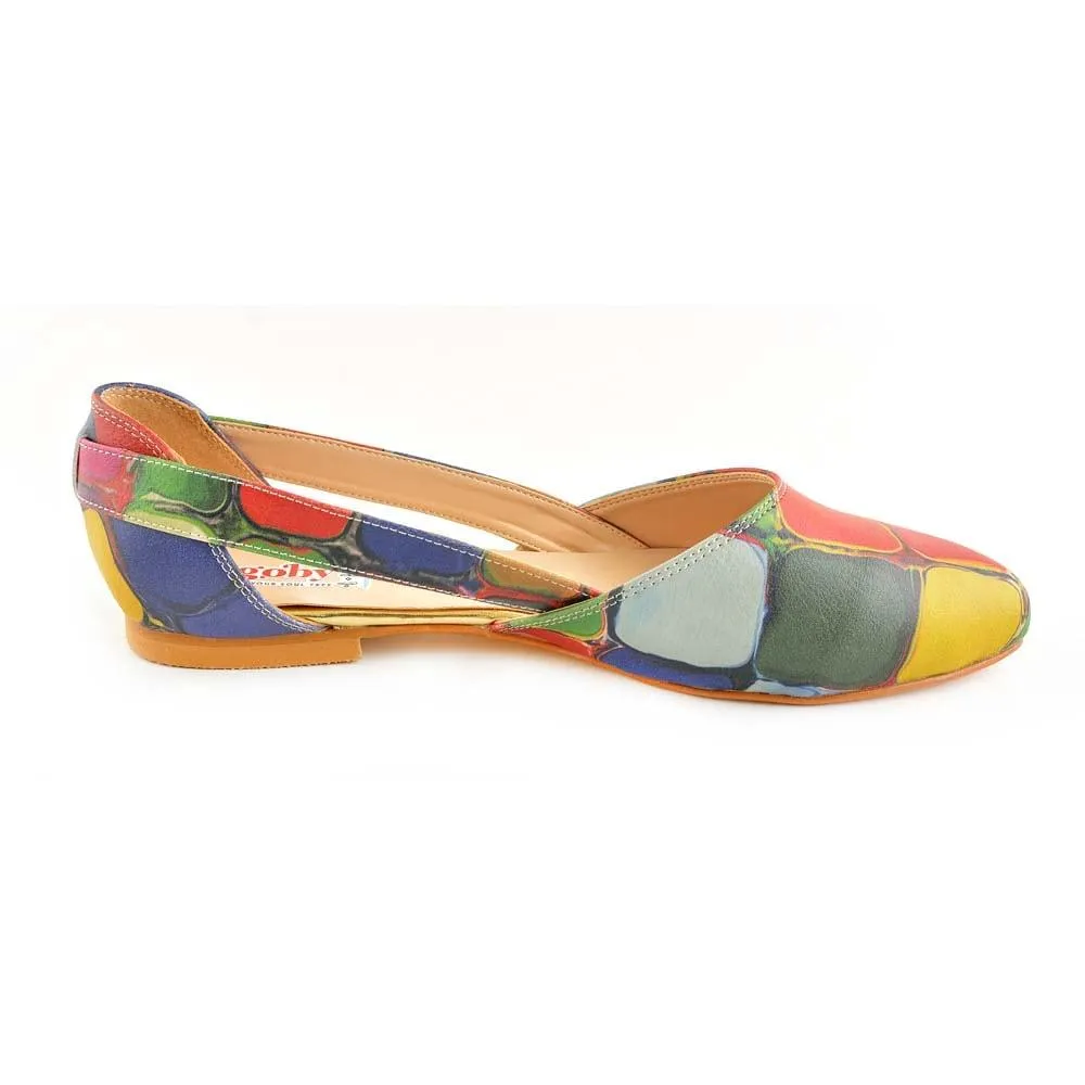 Colored Stones Ballerinas Shoes OMR7001