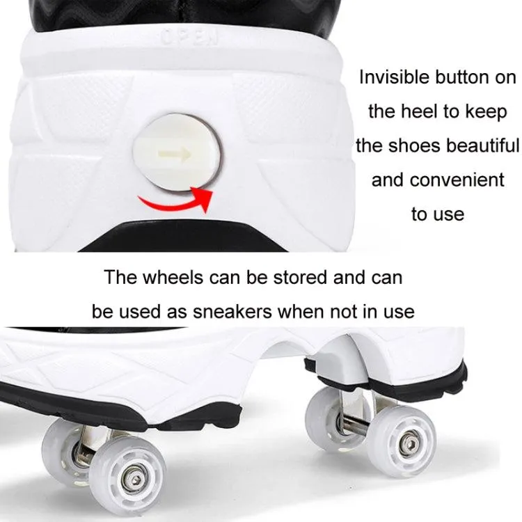 Convertible Roller Skates and Walking Shoes with Hidden Wheels