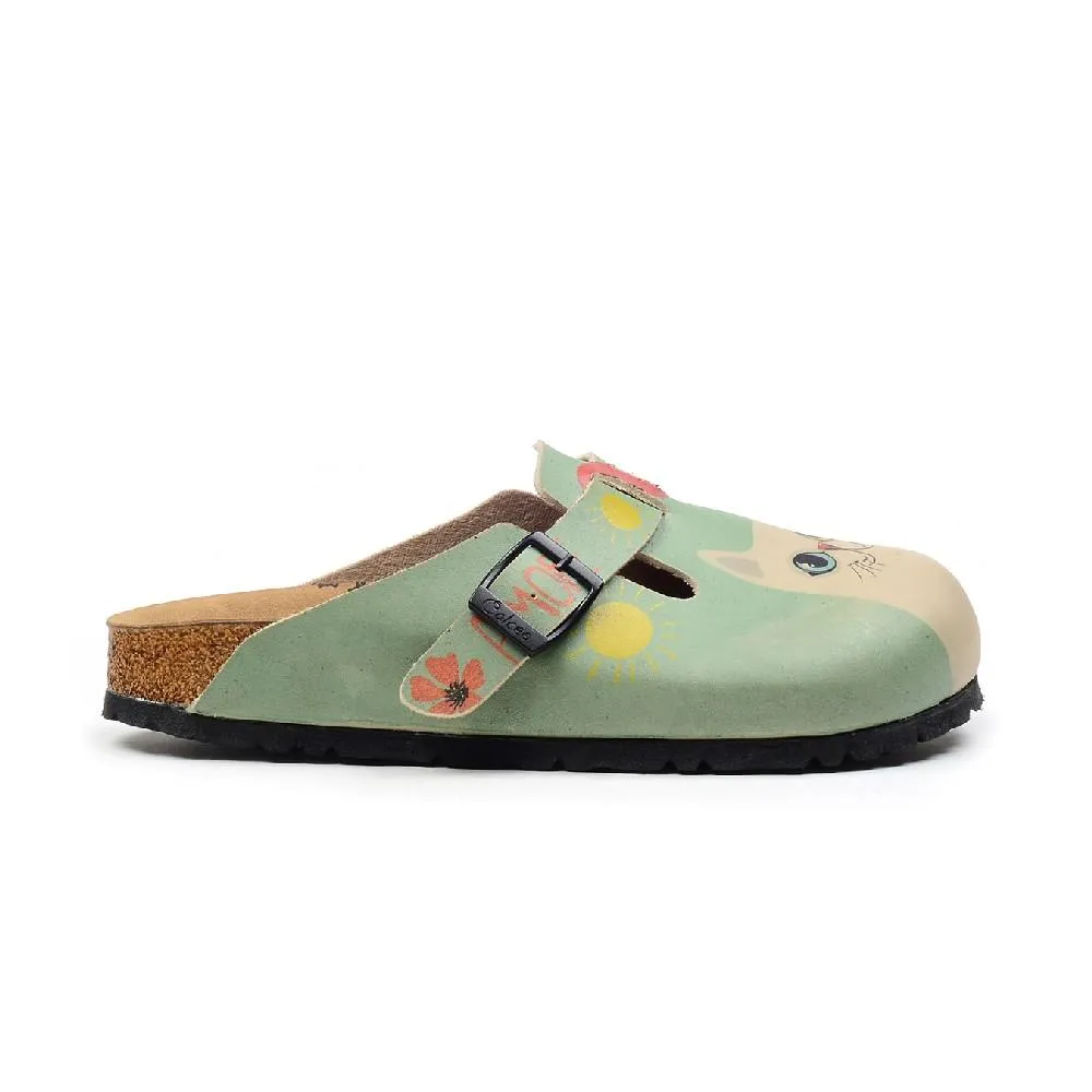 Coral & Mint Buckle-Accent Cat Clogs – CAL397