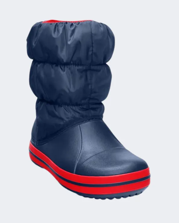 Crocs Winter Puff Kids Lifestyle Boots Navy/Red