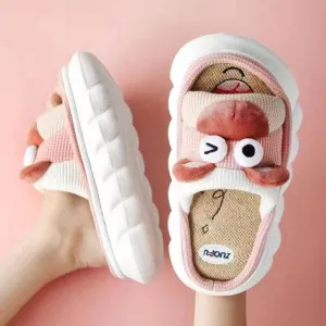 Cute Animal Faces Designer Slippers/Thick Sole Couples Unisex