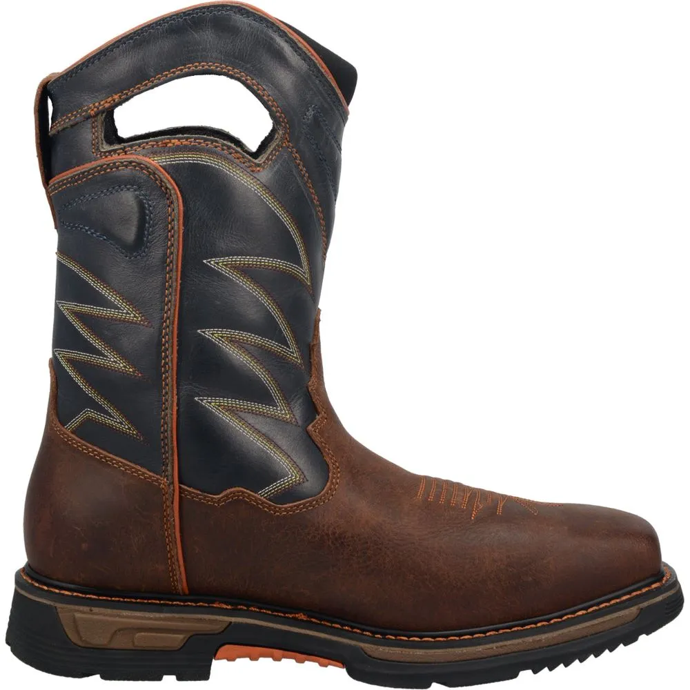 'Dan Post' Men's 11" Thunderhead EH WP Western Square Toe -  Brown / Black