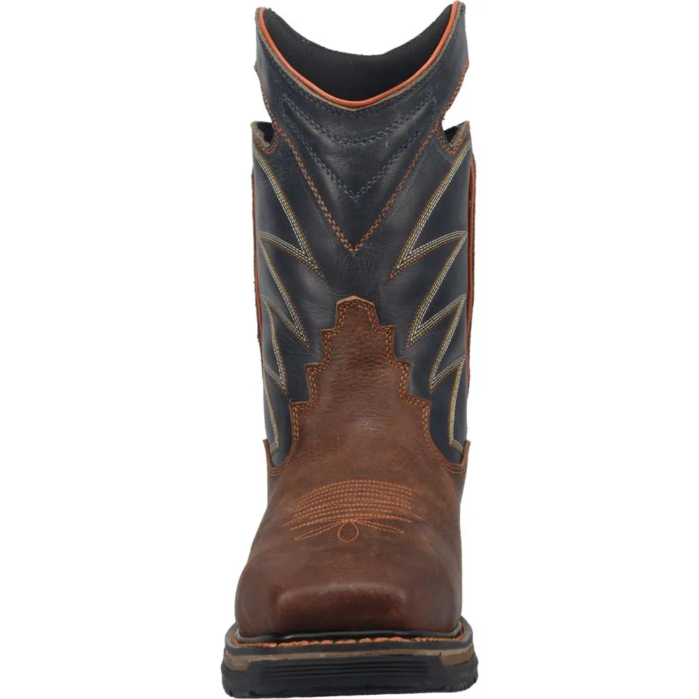 'Dan Post' Men's 11" Thunderhead EH WP Western Square Toe -  Brown / Black