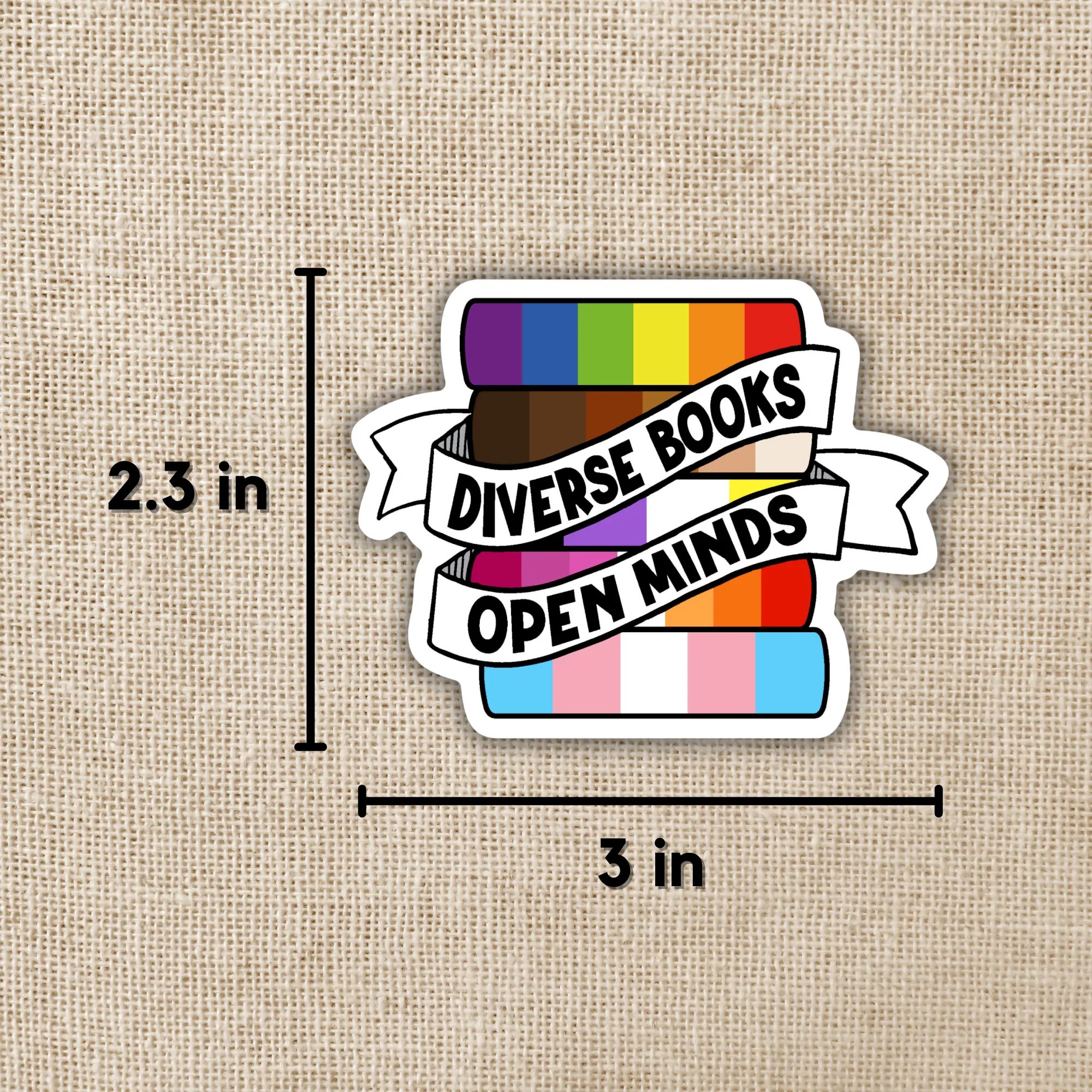 Diverse Books Open Minds Sticker