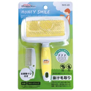 DoggyMan Honey Smile Ball Pin Slicker Brush For Cats & Dogs (Long Coat)