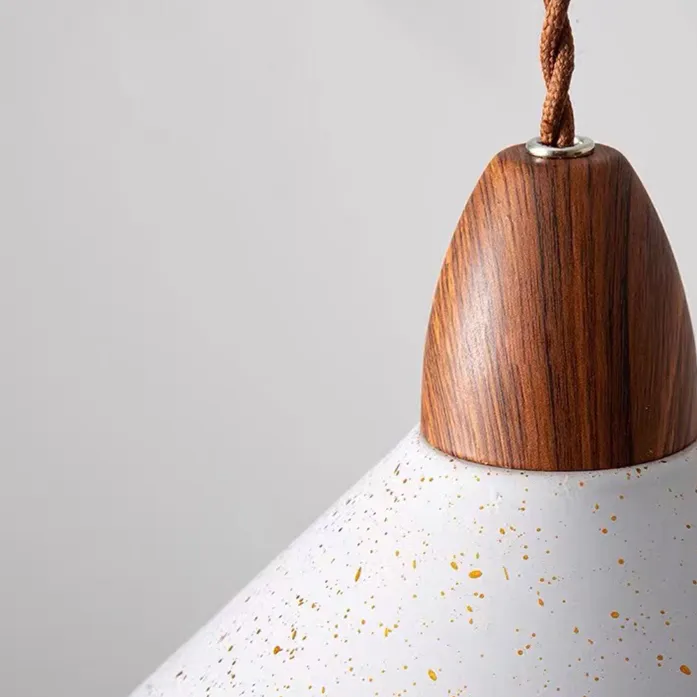 Dotty Metallic Splash Wood Effect Hanging LED Wall Light