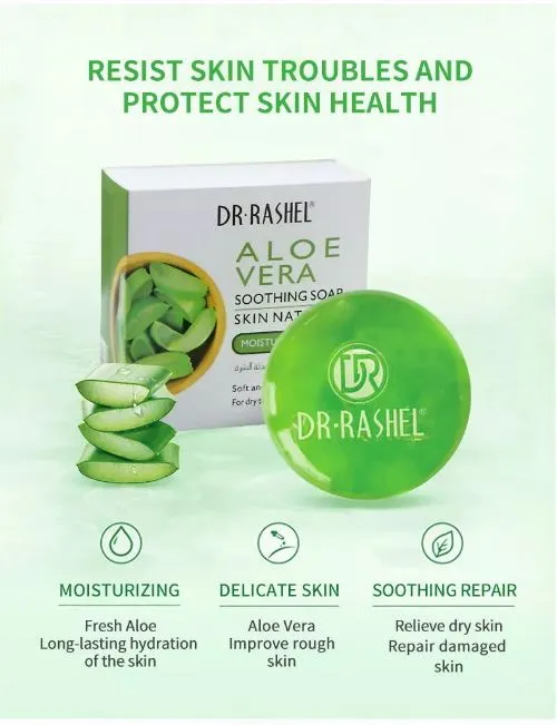 Dr.Rashel Aloe Vera Soothing Soap Skin Natural Moisturizes & Protects 100G Drl-1612