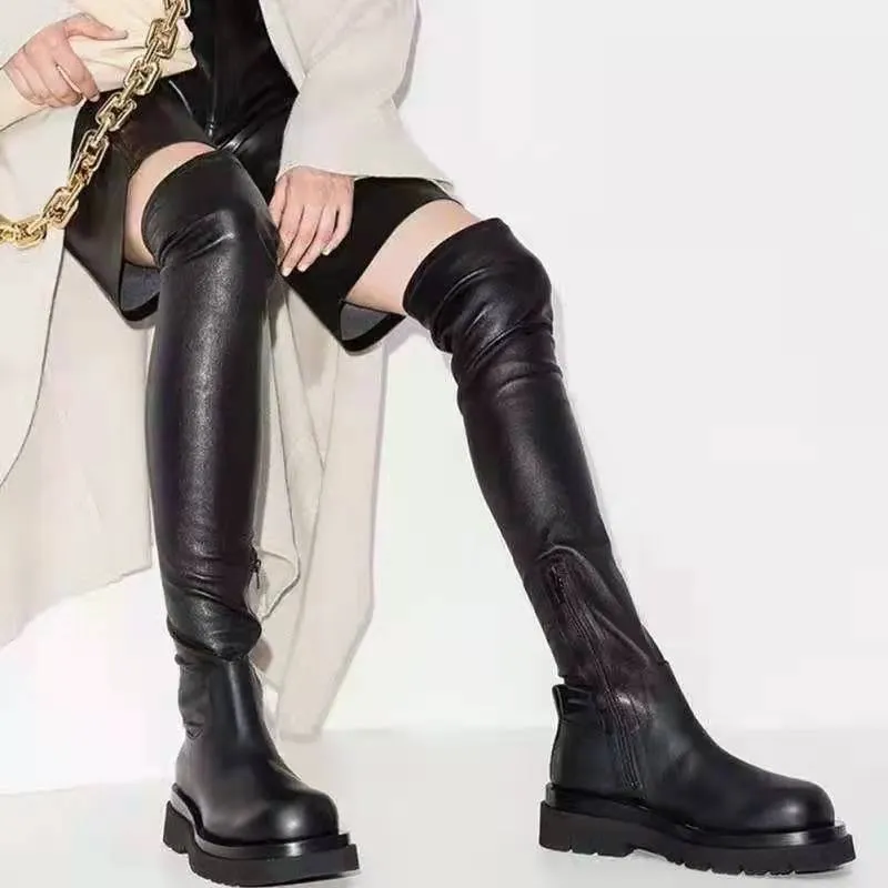 Fashion Long Boots Side Zipper Platform（HPSD166）