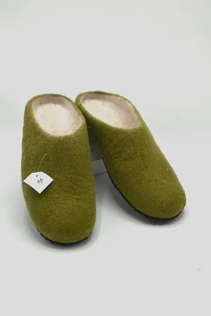 Felt Wool Open Back Slippers