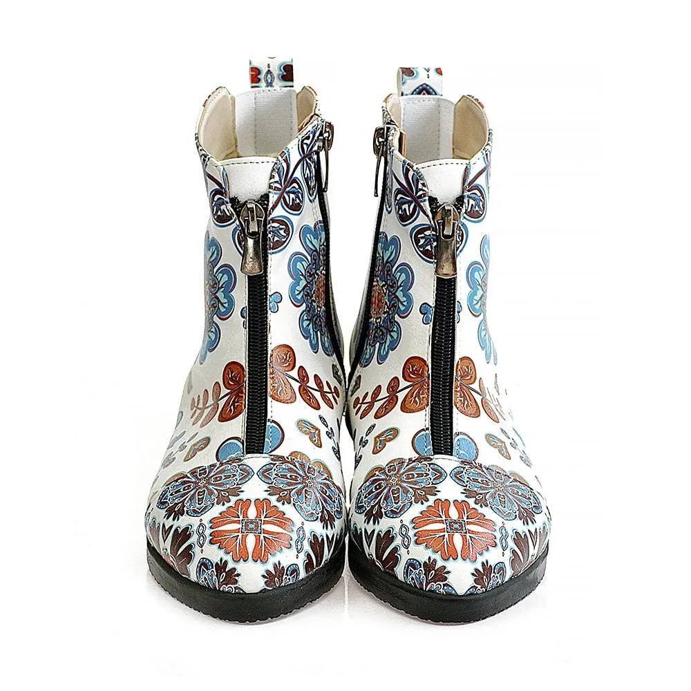 Flowers Short Boots WFER113