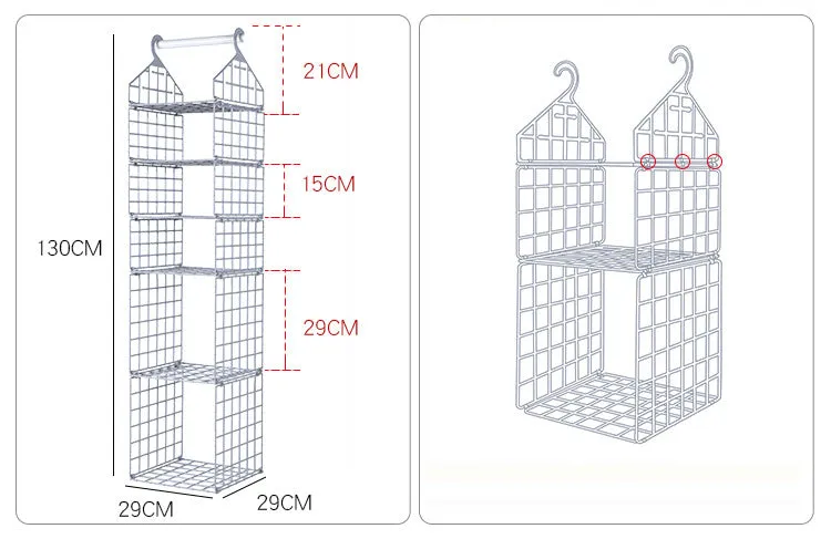 Foldable Wardrobe Multilayer Storage Rack