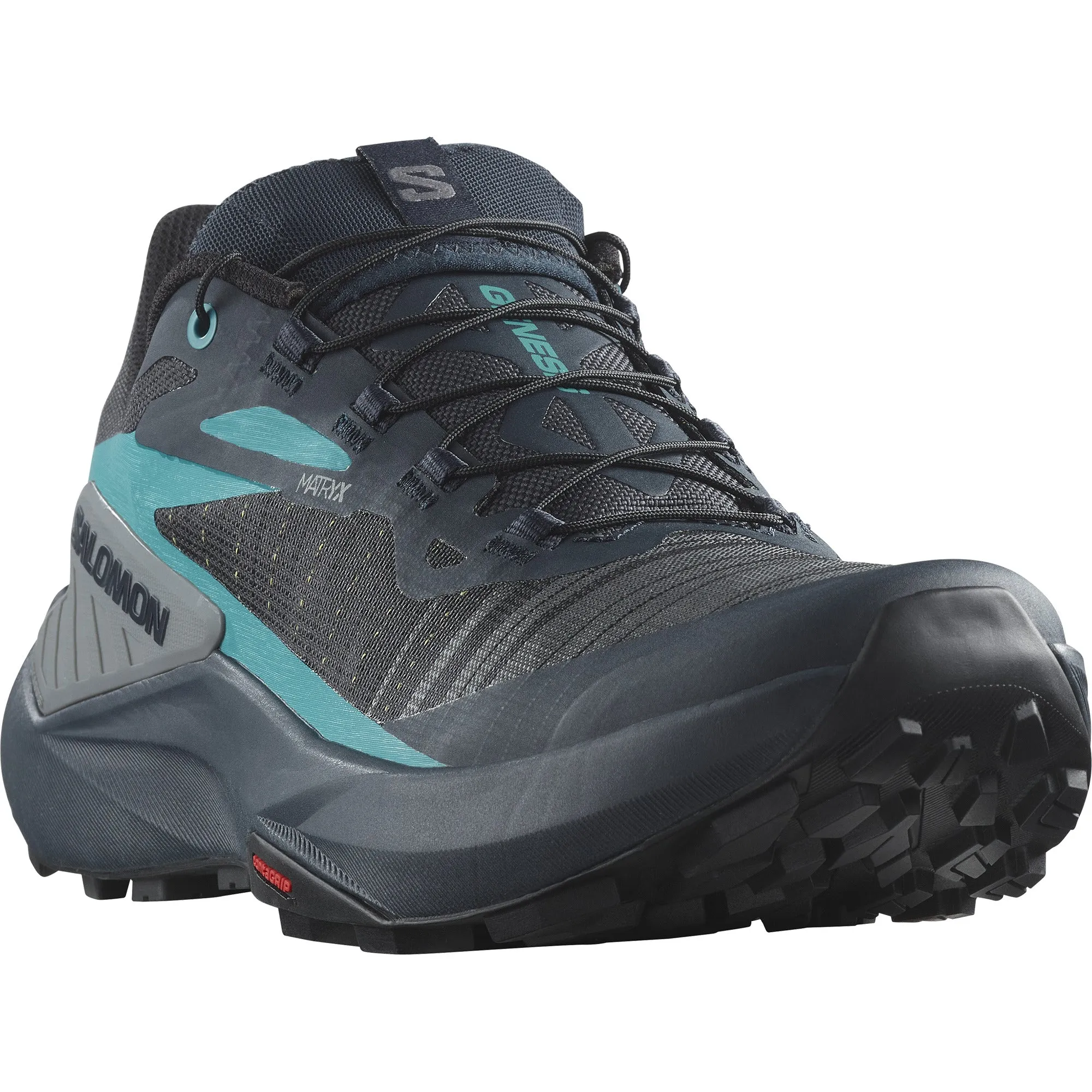 GENESIS Men Trail Running Shoes in Carbon / Tahitian Tide / Quiet Shade