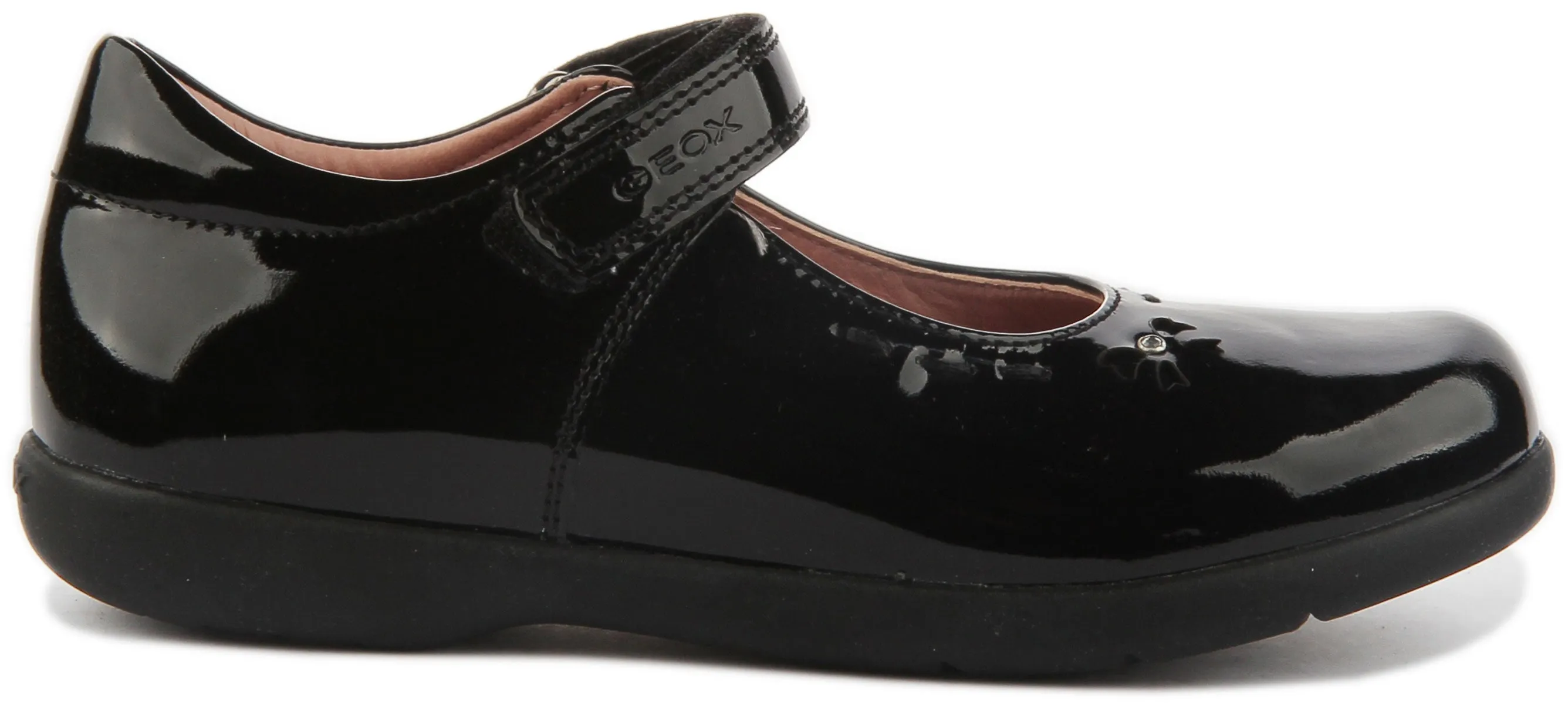 Geox naimara Girl2 In Black Patent For Kids