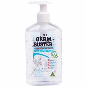 Germ Buster Anti-Bacterial Hand Sanitiser Gel Pump 500ml GB500P