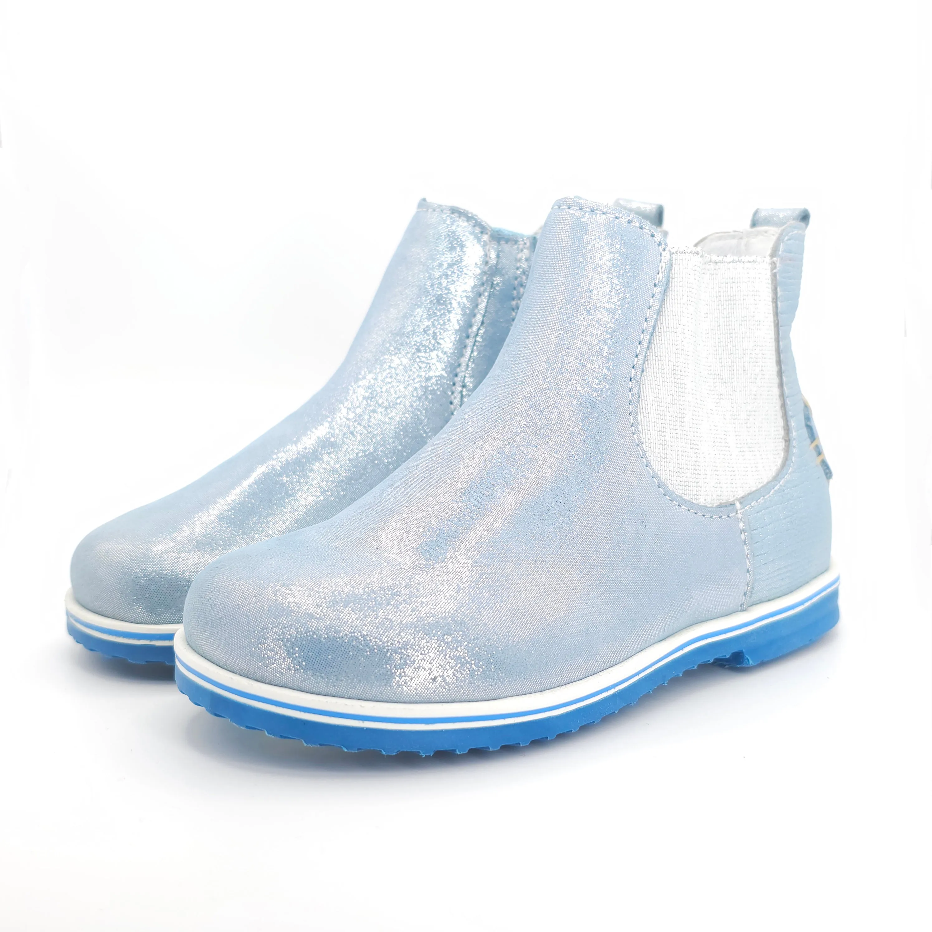 Girls Blue Pearl Chelsea Bootie