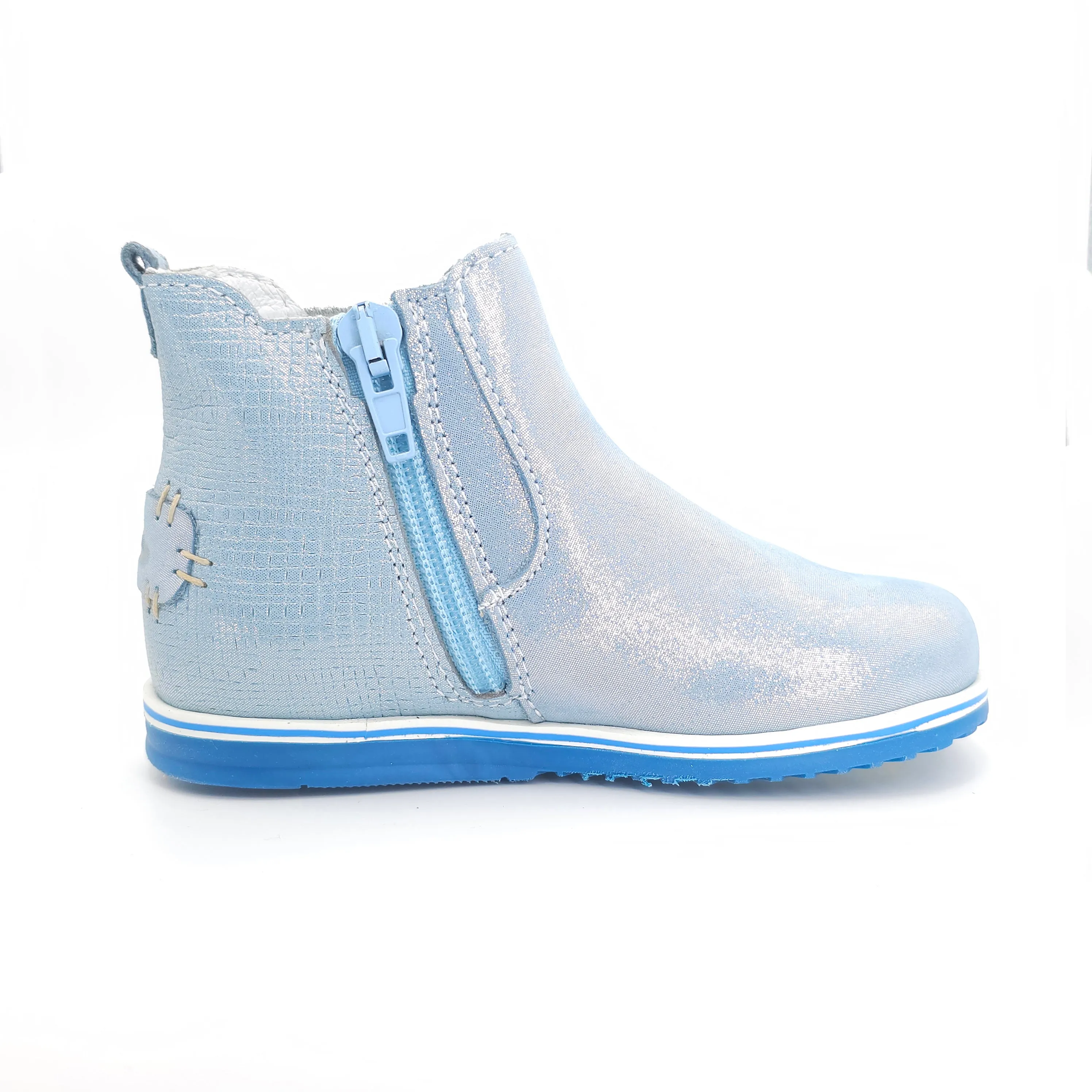 Girls Blue Pearl Chelsea Bootie