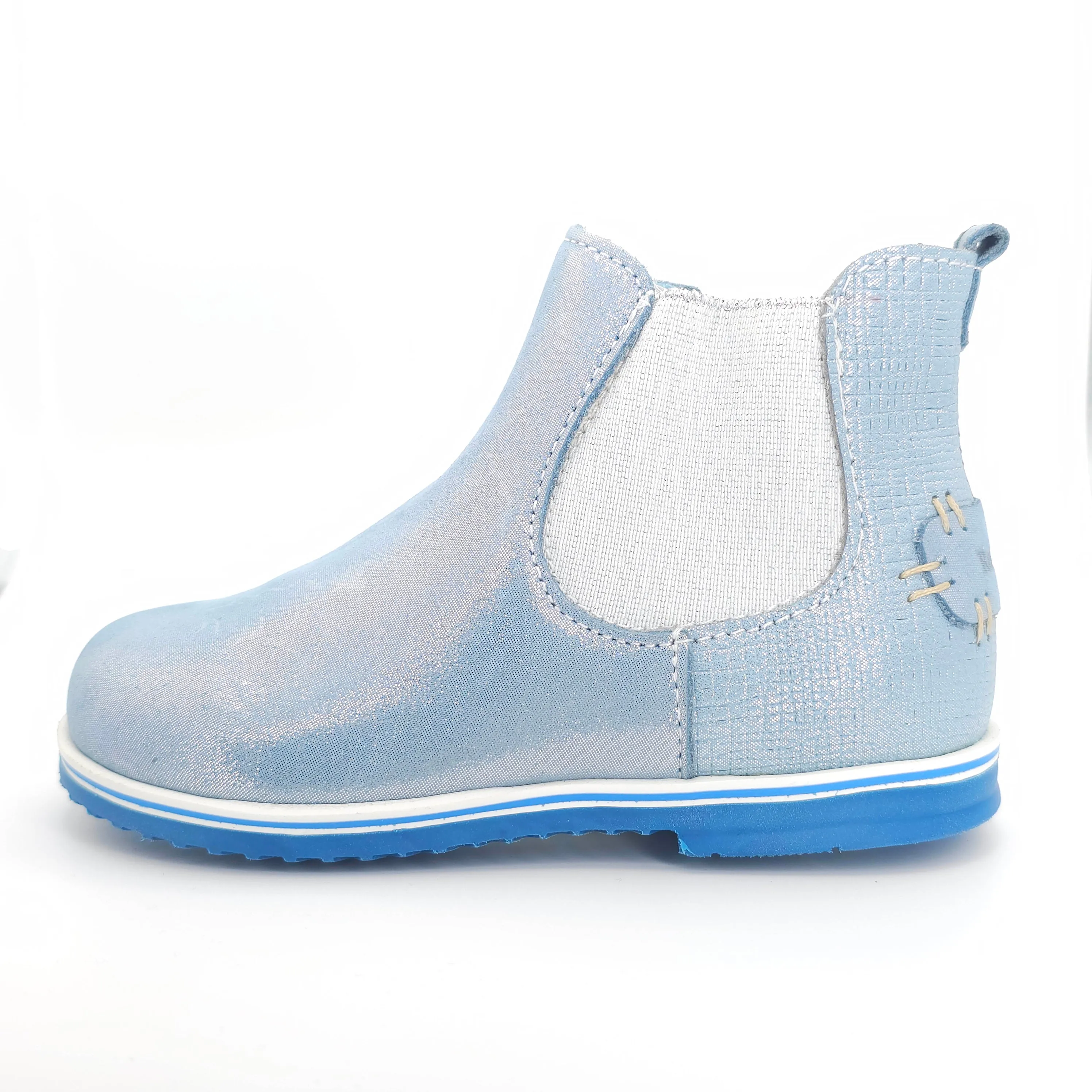 Girls Blue Pearl Chelsea Bootie