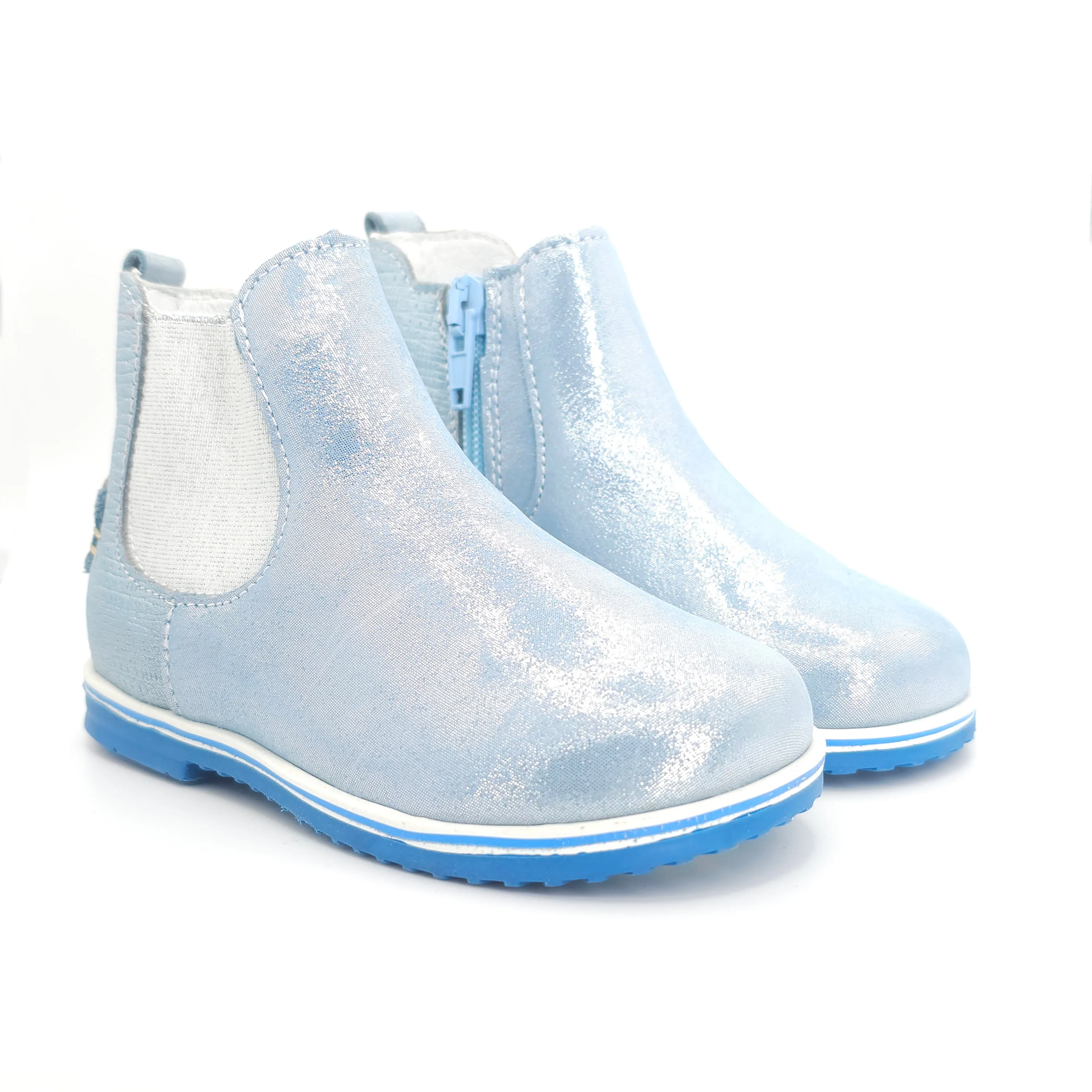 Girls Blue Pearl Chelsea Bootie