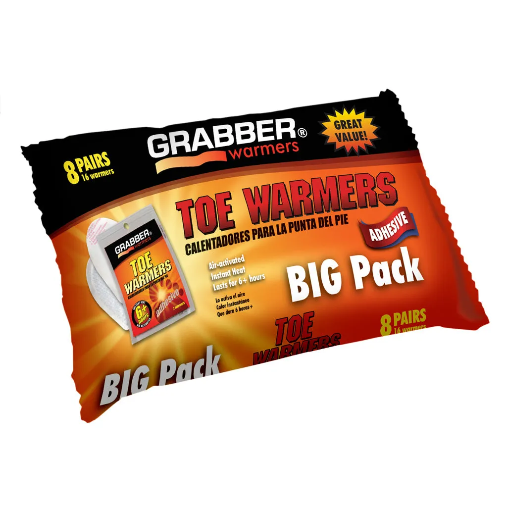 Grabber Toe Warmers 8 Pr. 8 Pk.