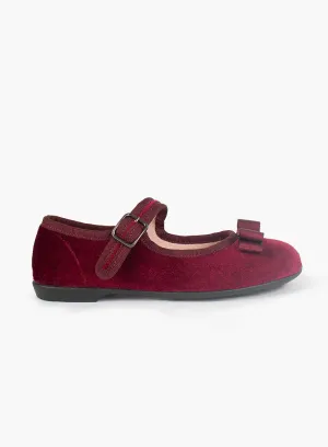 Hampton Classics Lana Party Shoes in Burgundy Velvet