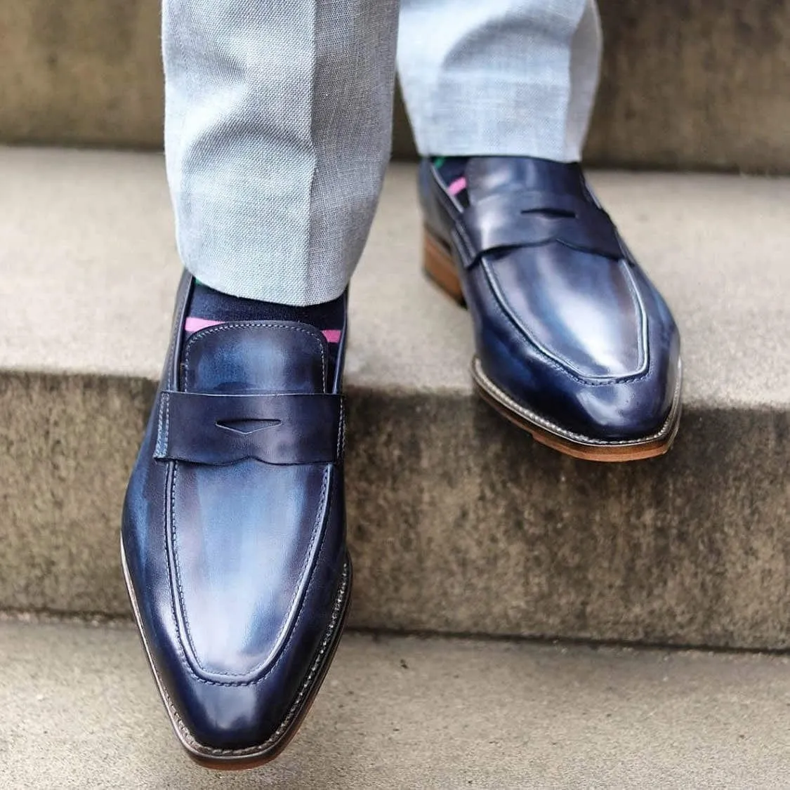 Hampton Penny Loafer Blue