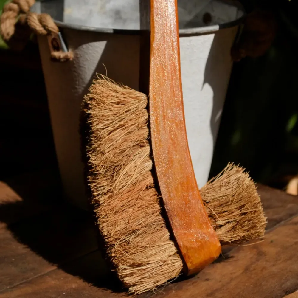 Handmade Coconut Coir Double Hockey Toilet Brush