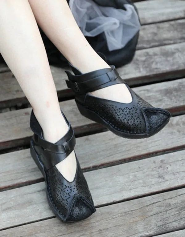 Handmade Women's Retro Flat Shoes