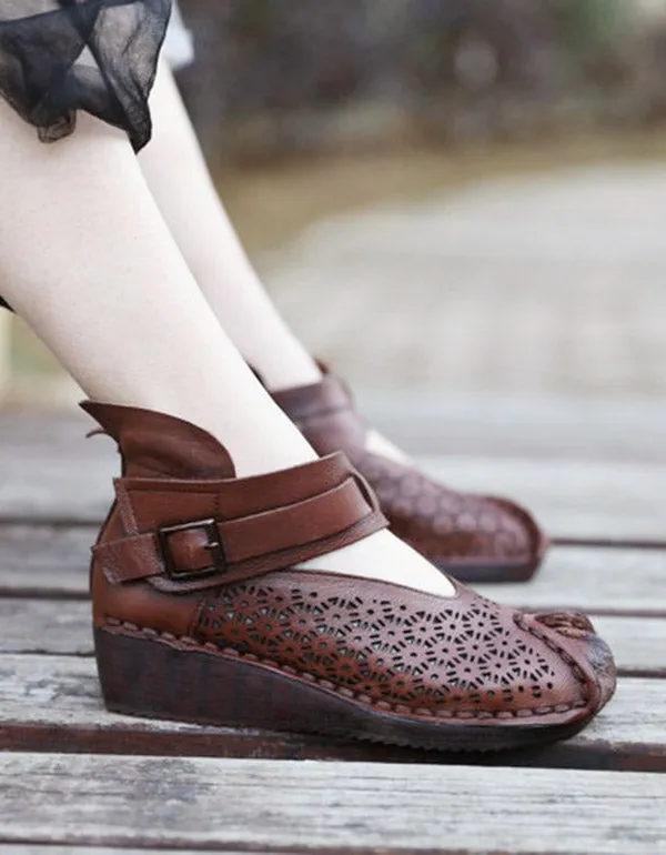 Handmade Women's Retro Flat Shoes