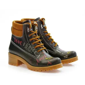 I Love You Short Boots KAT105