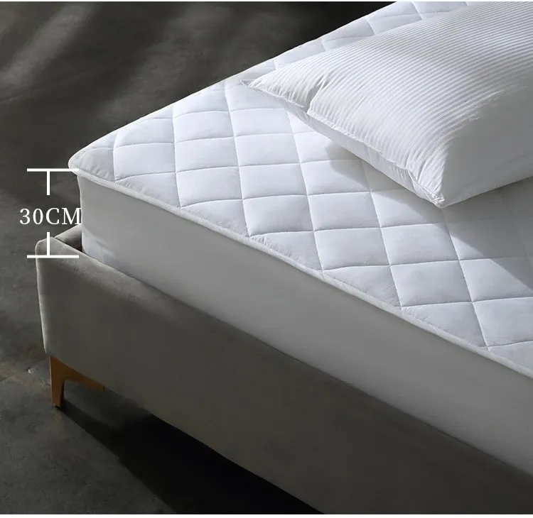 Ickert A-grade Antibacterial Non-slip Dust-proof White Mattress Protector