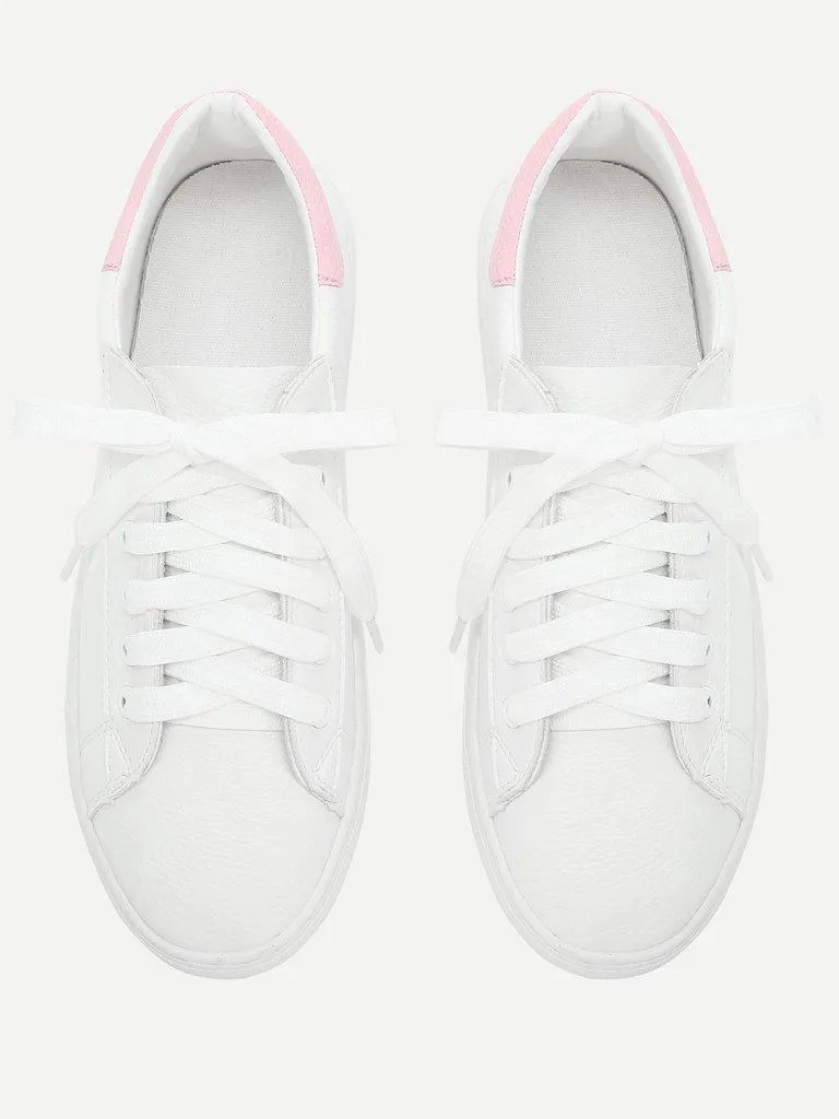 Lace Up Round Toe Sneakers