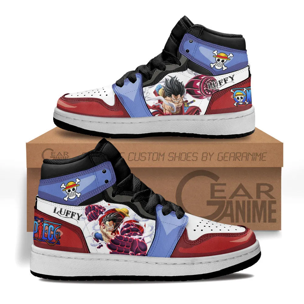 Luffy Gear 4 Kids Sneakers Custom OP Anime Shoes For Kids