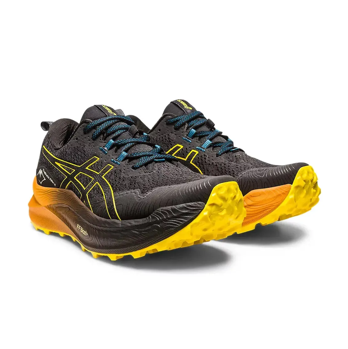 Mens ASICS Trabuco Max 2 - Black / Golden Yellow